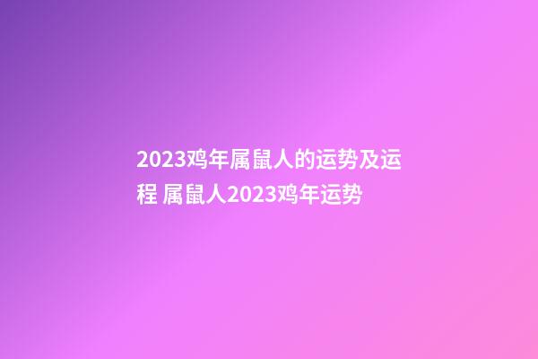 2023鸡年属鼠人的运势及运程 属鼠人2023鸡年运势